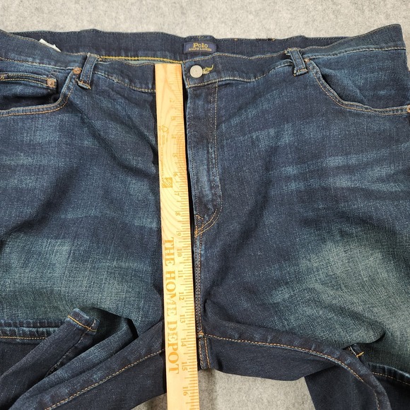 Polo Ralph Lauren Jeans Mens 46Bx32 Blue Dark Wash Hampton  Straight - Picture 5 of 16